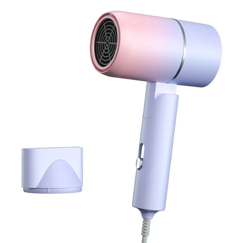 Compact Folding Hair Dryer with Ionic Care & Travel Bag