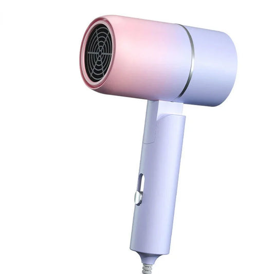 Compact Folding Hair Dryer with Ionic Care & Travel Bag